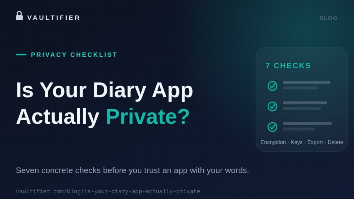 Is Your Diary App Actually Private? 7 Things to Check