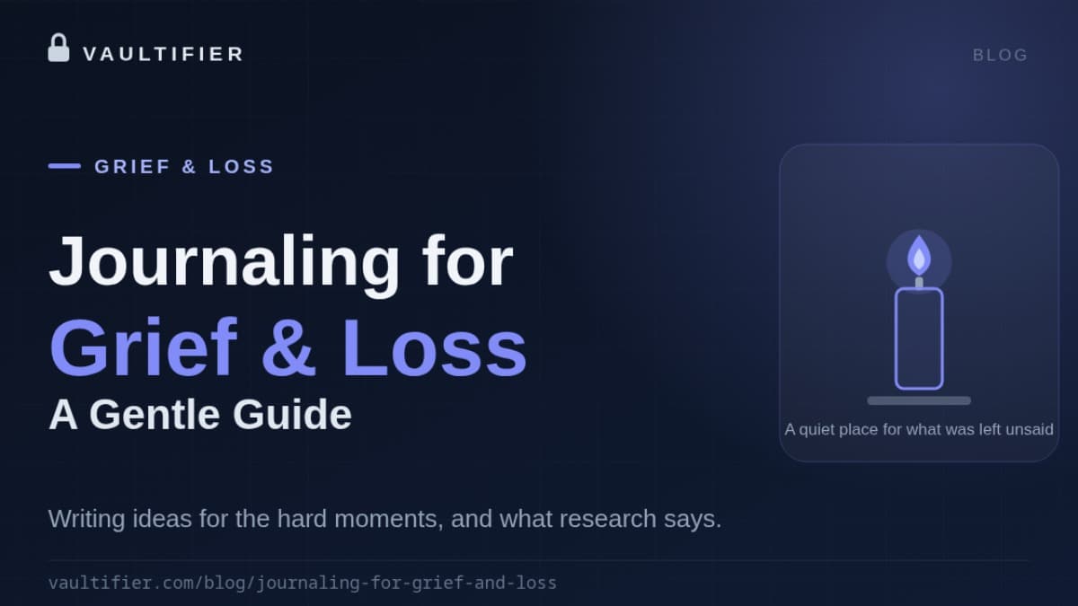 Journaling for Grief and Loss: A Gentle Guide